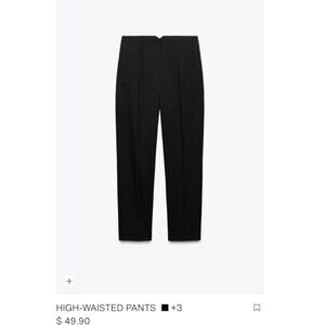 Zara black high waisted pants - size XS